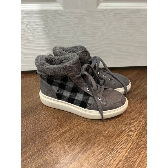 Marc Fisher Fellow Faux Fur High-top Sneakers Size 6.5 - Picture 1 of 9